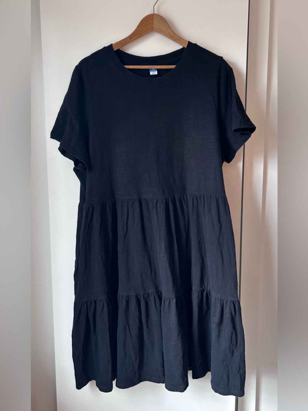 Old Navy - XL Tall - Black Tiered Short Sleeve Dress